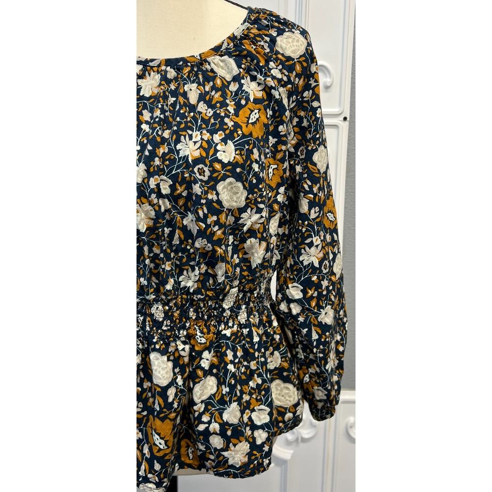 Universal Thread Floral Long-Sleeve Blouse- Women's Medium - Picture 2 of 6